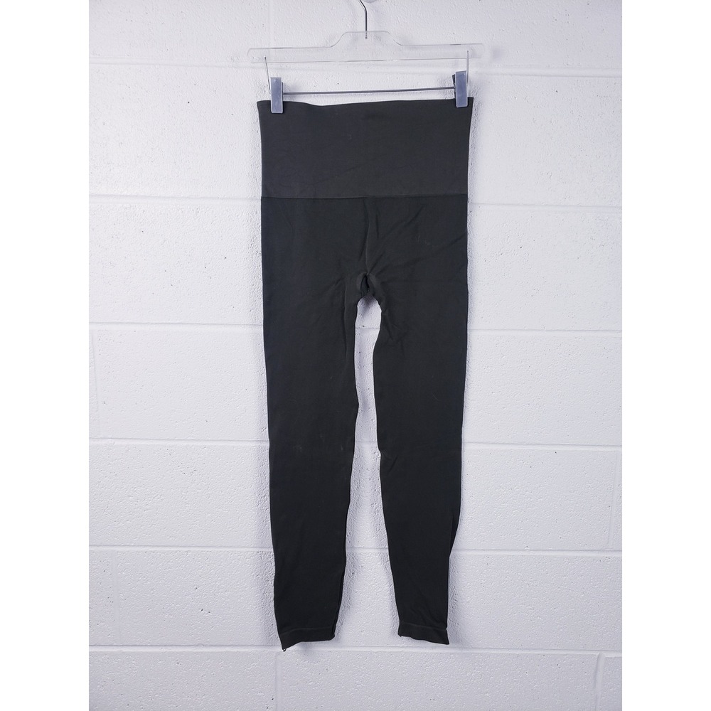 Spanx Seamless Leggings Green High Waisted Ankle Zip Womens SizeXL